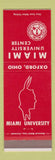 Matchbook Cover - Miami University Center Oxford OH