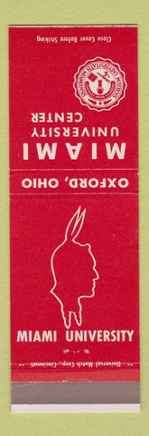 Matchbook Cover - Miami University Center Oxford OH