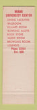Matchbook Cover - Miami University Center Oxford OH