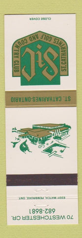 Matchbook Cover - St Catharines Golf and Country Club ON