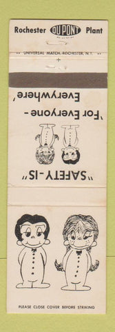 Matchbook Cover - DuPont Rochester NY Plant Safety