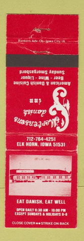 Matchbook Cover - Mortensens Danish Inn Elk Horn IA WEAR