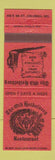 Matchbook Cover - Old Heidelberg Restaurant Columbia MO