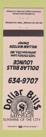 Matchbook Cover - Dollar Bills Lounge Jefferson City MO