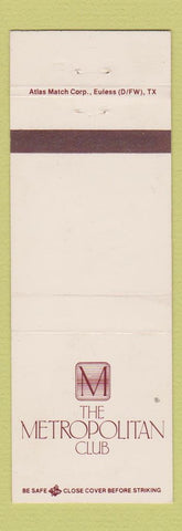 Matchbook Cover - Metropolitan Club Chicago IL