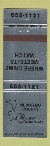 Matchbook Cover - Newaygo County Silver Observer Crime Watches