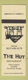 Matchbook Cover - The Hut Restaurant Fort Myers FL