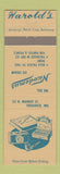 Matchbook Cover - Nicodemus Ice Cream Frederick MD Harold's Tobacco