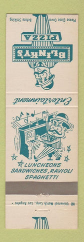 Matchbook Cover - Blinky's Pizza Fullerton Westminster Garden Grove CA