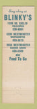 Matchbook Cover - Blinky's Pizza Fullerton Westminster Garden Grove CA