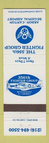 Matchbook Cover - 356th Fighter Group Akron Canton OH Airport