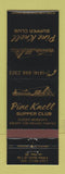 Matchbook Cover - Pine Knoll Supper Club Lake Mills WI