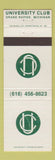 Matchbook Cover - University Club Grand Rapids MI