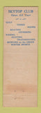 Matchbook Cover - Skytop Club  WEAR
