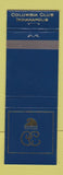 Matchbook Cover - Columbia Club Indianapolis IN