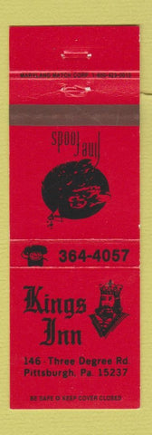 Matchbook Cover - Kings Inn Pittsburgh PA