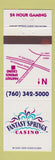 Matchbook Cover - Fantasy Springs Casino Indio CA WEAR