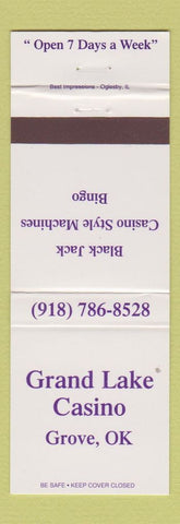 Matchbook Cover - Grand Lake Casino Grove OK