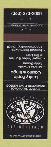 Matchbook Cover - Lucky Eagle Casino Bingo Rochester WA WEAR
