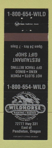 Matchbook Cover - Wildhorse Gaming Resort Casino Pendleton OR