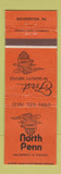 Matchbook Cover - North Penn Amusement Vending Souderton PA