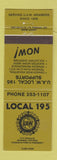 Matchbook Cover - UAW Union 195 Windsor ON