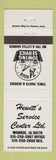 Matchbook Cover - Hewitt's Service Center auto repair Monroe IA