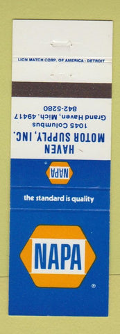 Matchbook Cover - NAPA Auto Parts Grand Haven MI