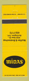 Matchbook Cover - Midas Muffler Break Shop Burlington ON