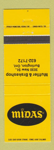 Matchbook Cover - Midas Muffler Break Shop Burlington ON