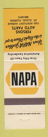 Matchbook Cover - NAPA Auto Parts St Cloud FL