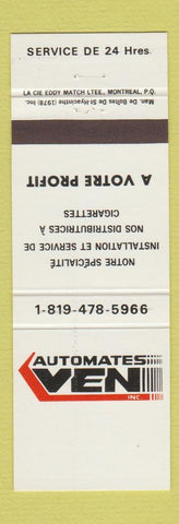 Matchbook Cover - Automates Ven Inc QC