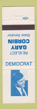 Matchbook Cover - Gary Corbin State Senator Election
