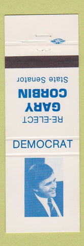 Matchbook Cover - Gary Corbin State Senator Election
