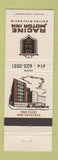 Matchbook Cover - Racine Motor Inn WI