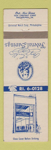 Matchbook Cover - Ben Franklin Federal Savings Philadelphia PA