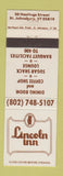 Matchbook Cover - Lincoln Inn St Johnsbury VT