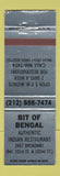 Matchbook Cover - Bit of Bengal Indian Restaurant New York City?