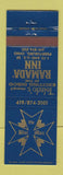 Matchbook Cover - Ramada Inn The Blue Max Perrysburg OH