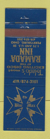 Matchbook Cover - Ramada Inn The Blue Max Perrysburg OH