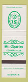 Matchbook Cover - St Charles Country Club Winnipeg MB