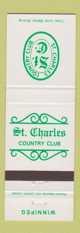 Matchbook Cover - St Charles Country Club Winnipeg MB