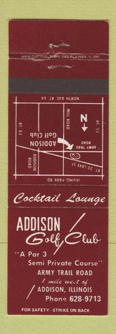 Matchbook Cover - Addison Golf Club Addison IL