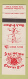 Matchbook Cover - Arlington Country Club Arlington Heights IL