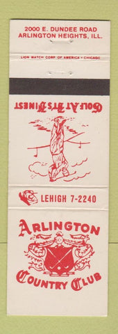 Matchbook Cover - Arlington Country Club Arlington Heights IL