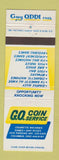 Matchbook Cover - GO Coin Service Vending Columbus OH Guy Oddi