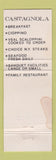 Matchbook Cover - Castagnola Seafood Restaurant San Francisco CA WEAR