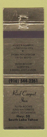 Matchbook Cover - Red Carpet Inn South Lake Tahoe CA