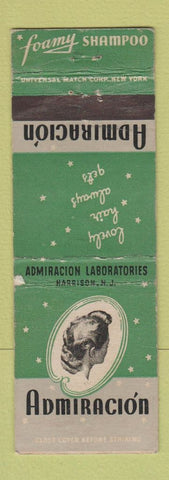 Matchbook Cover - Admiracion Shampoo Harrison NJ WORN