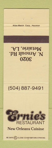 Matchbook Cover - Ernie's Restaurant Metairie LA